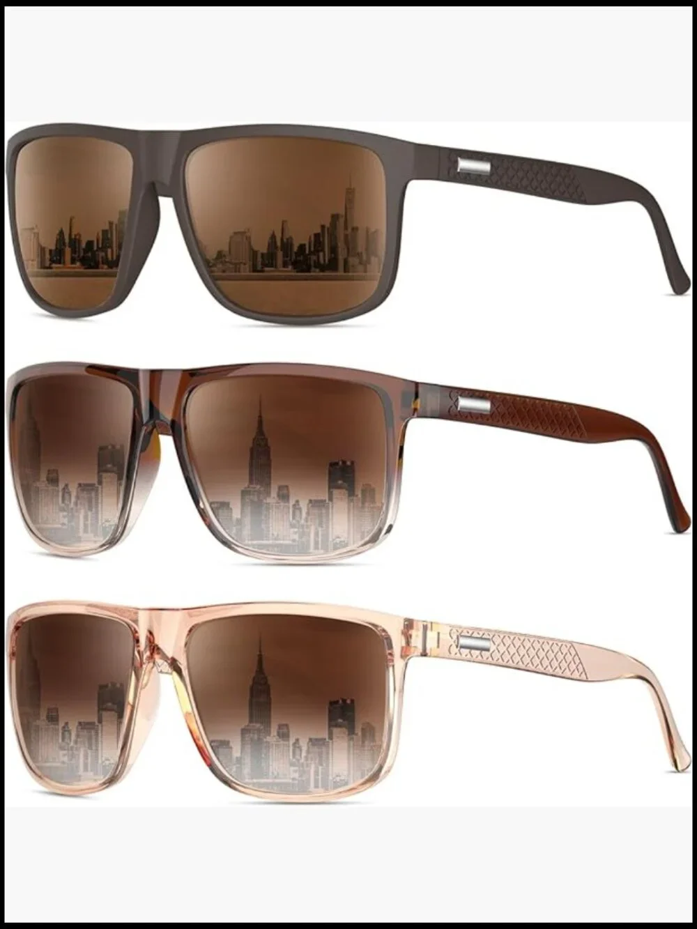 Polarized Sunglasses for Men UV400 Protection Driving Fishing Golf Classic Frame